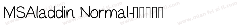 MSAladdin Normal字体转换